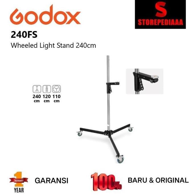 TERMURAH - Godox 240FS Wheeled Light Stand - 240-FS