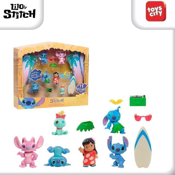 Lilo & Stitch Collectible Figure Set Ohana Means Family 11 Pieces Figures