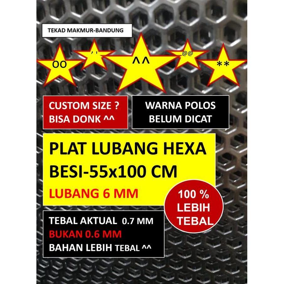 TERMURAH - Plat Ram Speaker - 55x100 cm - Plat Besi Ram Speaker -  Ram Grill Plat Lubang - Ram Grill