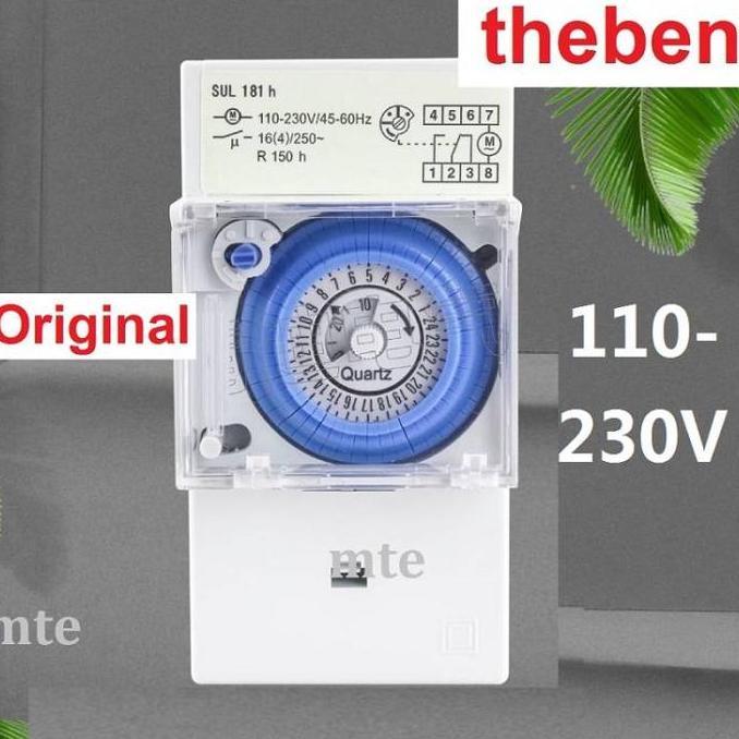 ALABASTER Analog Timer theben SUL181 switch 24jam/H panel lampu otomatis