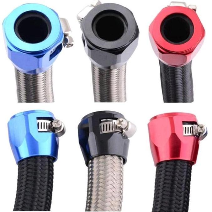 ALABASTER Klem selang bensin hose clamp selang bensin AN4/AN6/AN8/AN12 Aluminium