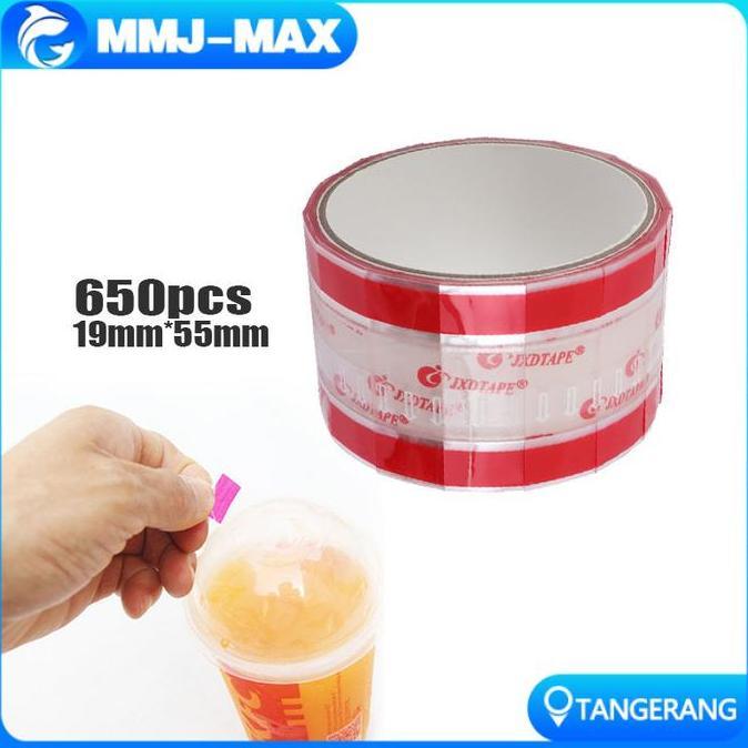 YOUEI Sealing Tape Stiker Label Minuman Coffe Sticker Sticker Panjang Segel Makanan Seal Label Stick