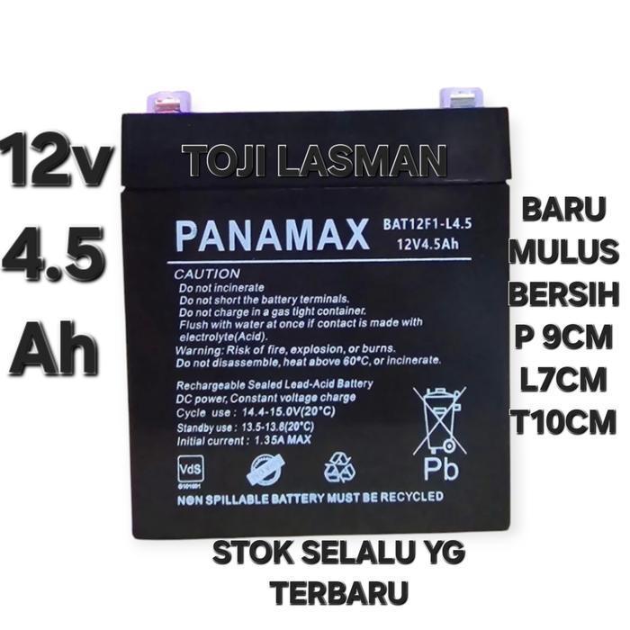 ( ACCU 12V 4.5AH ) BATTERY BATERAI AKI SPEAKER AKTIF AKTIVE PORTABLE MOTORAN MOBILAN MAINAN CHARGER 