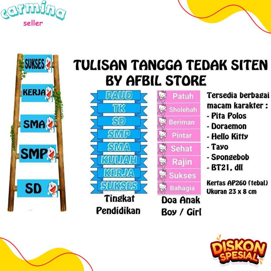 Lagi Diskon Nih Tulisan Tangga Tedak Siten Turun Tanah Pitonan Anak Bayi / Dekorasi Hiasan Tasyakura