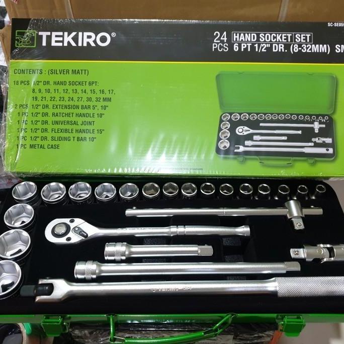 KUNCI SOK SET TEKIRO 8-32 24 PCS / KUNCI SOCKET 24PCS / 12PT 6PT - 6PT - 6PT