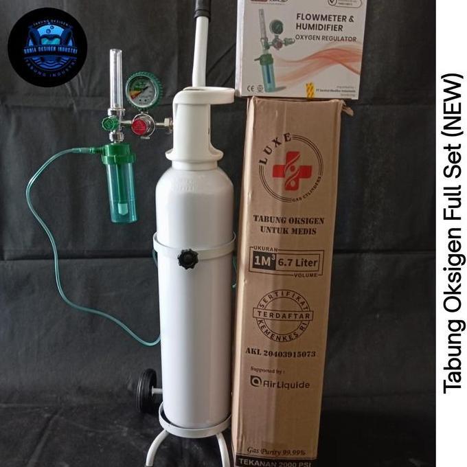 Tabung Oksigen 1M3 Lengkap Full Set Siap Pakai || Tabung Medis Kesehatan Siap Pakai Kualitas Terbaik
