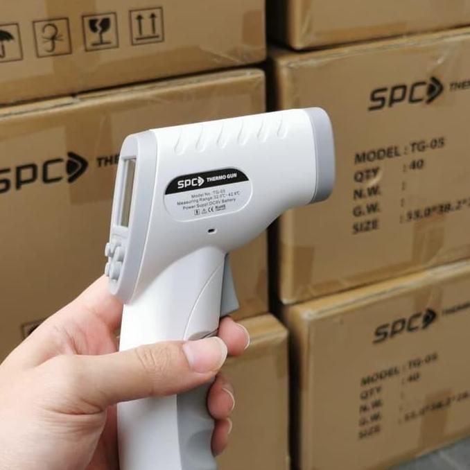 Spc Thermogun Tg-05 Termometer Inframerah Jarak Tembak 15Cm Led Backlit Baterai Termometer Suhu Diri