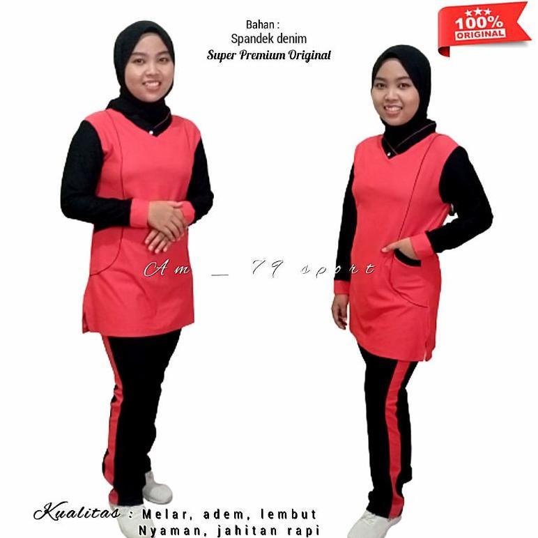 Baju Olahraga Syar'i Muslim | Senam Muslimah | Setelan Olahraga Muslimah Pakaian Olahraga