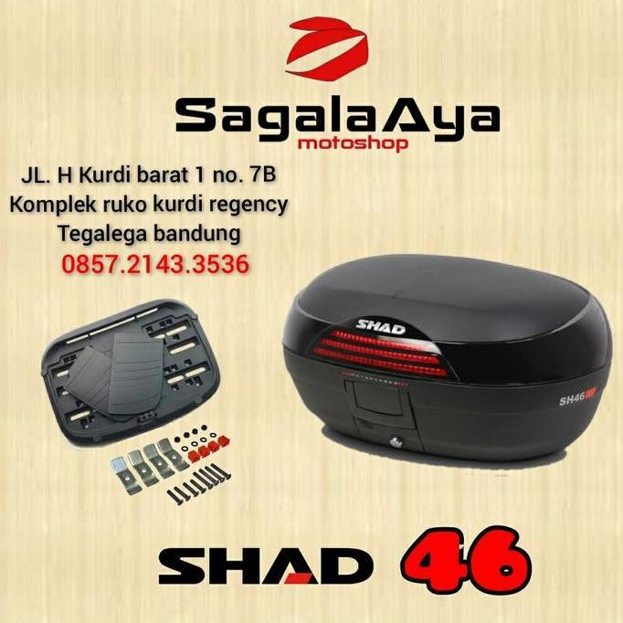 Top Box Motor Shad 46 Sh46 Non Backrest Cocok Nmax Xmax Pcx Forza Beat Terbaik