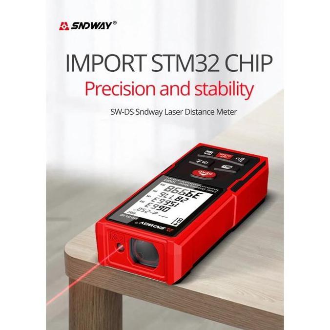 Sndway Meteran Laser Digital Distance Laser Meter Digital 50 Meter Sw-Ds50