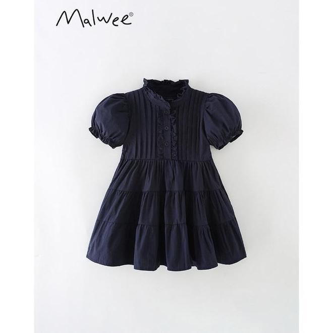 Malwee Navy Dress Dress Anak Perempuan Baju Anak Terusan Anak Perempuan