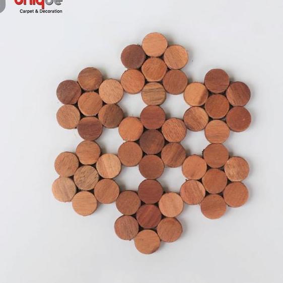 TATAKAN MANGKOK BUNDAR / TATAKAN KAYU TAHAN PANAS / TATAKAN PANAS KAYU