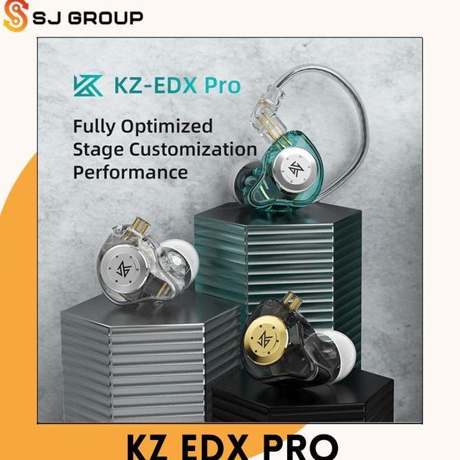 ranjedimans - kz edx pro iem basshead headset earphone dengan mic silver