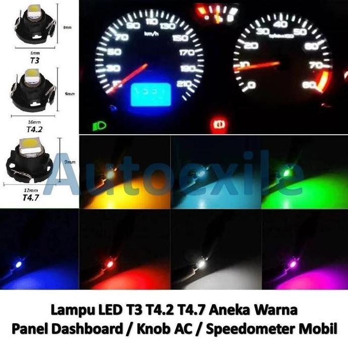 Lampu LED T3 T4.2 T4.7 High Power Panel Dashboard Knob AC Speedometer Wedge Instrumen Interior Mobil