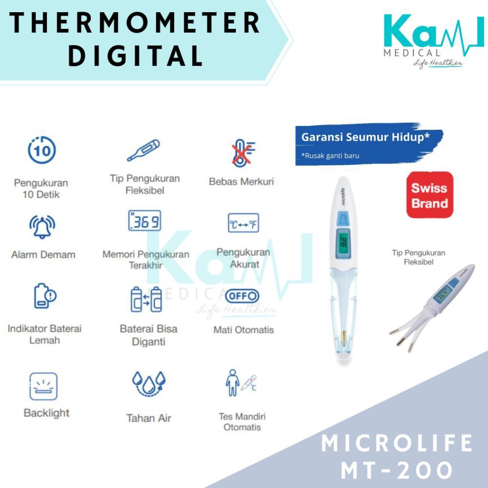 Microlife Thermometer Digital MT-200 | Alat Ukur Suhu Badan | Pengukur Termparatur Suhu Badan |