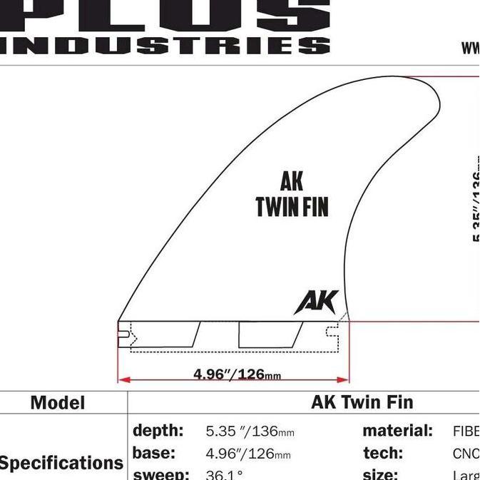 Diskon Twin Fin Surfboard Futures Fcs2