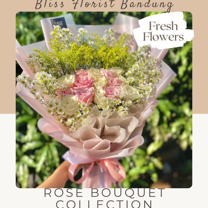 Terlaris Buket Bunga Segar Asli Bandung Mawar Buket/ Hadiah Wisuda Valentine