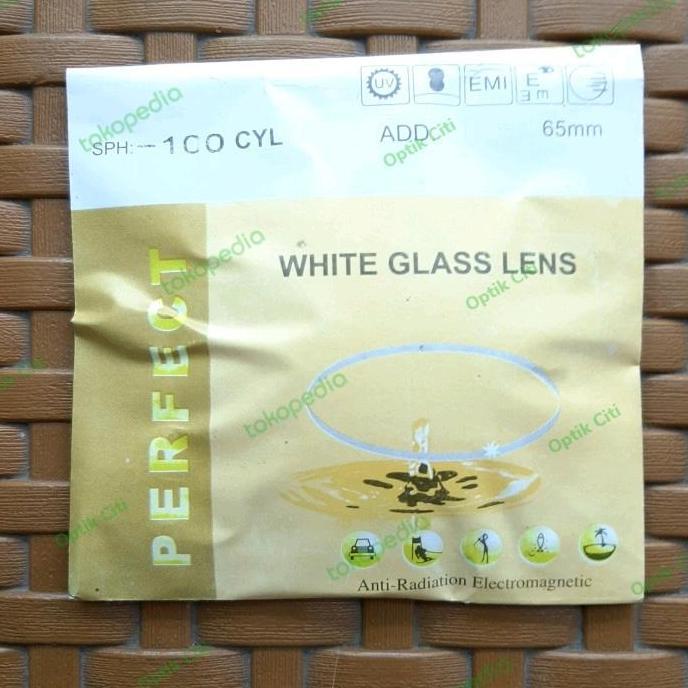 lensa kacamata minus bahan kaca anti radiasi index 1.5
