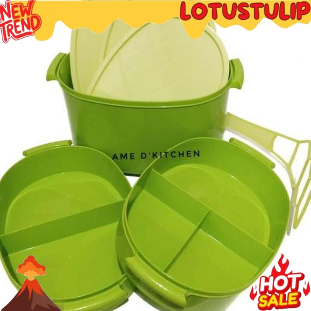 Harga Grosir Rantang Piknik Besar Jumbo Susun 3 Rpl 9026 Golden Sunkist