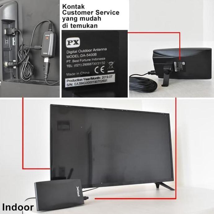 New- ANTENA TV DIGITAL DAN ANALOG PX DA-5400B BOOSTER INDOOR