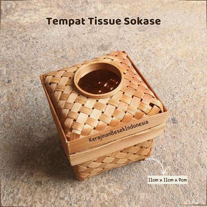 ] Tempat Tisu Bambu Sokase Aestestic  toilet Kotak Tisu Kotak Tissue Bambu murah box lucu unik premi