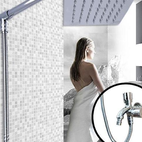 WALL FLANGE SHOWER ARM TANCAP DINDING FLANGE SHOWER STAINLESS 1/2 INCH JS-57 KRAN SELANG AIR PIPA