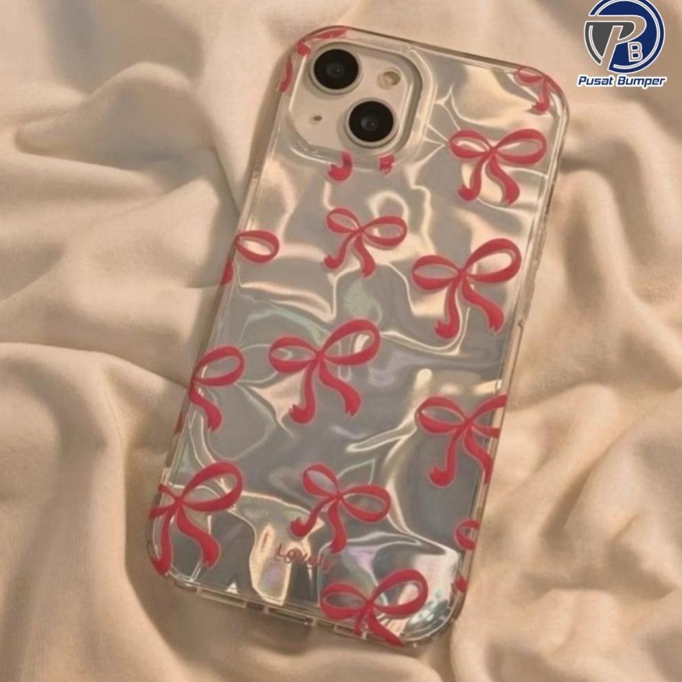 Kailash Ss999 Gradiant Laser Watery Lovely Pink Bow Case For Vivo Y29 Y02 Y02T Y03 Y18 Y12 Y15 Y17 Y