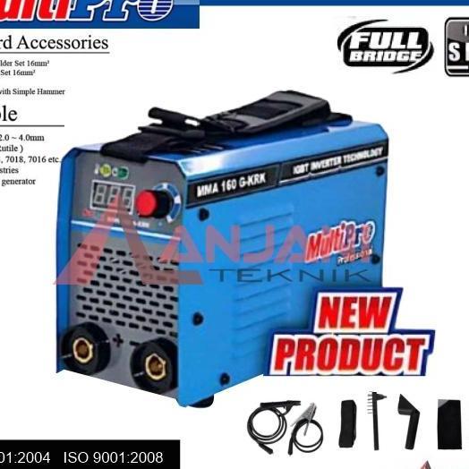 MULTIPRO MMA 160 G-KRK MESIN TRAVO LAS LISTRIK 160 A DC BT INVERTER SMAW 160A MMA160G-KRK / MMA 160G