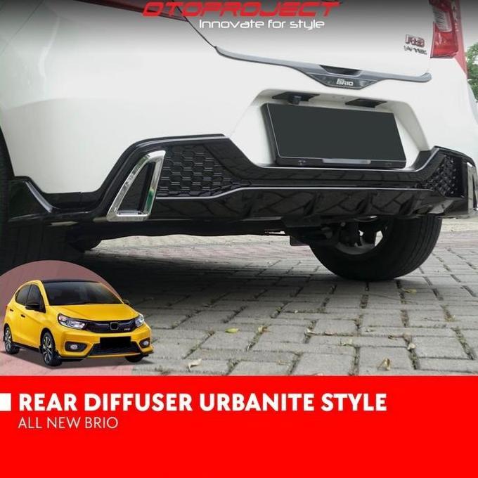Diffuser / Skidplate Bumper Belakang Urbanite Style All New Brio 2018