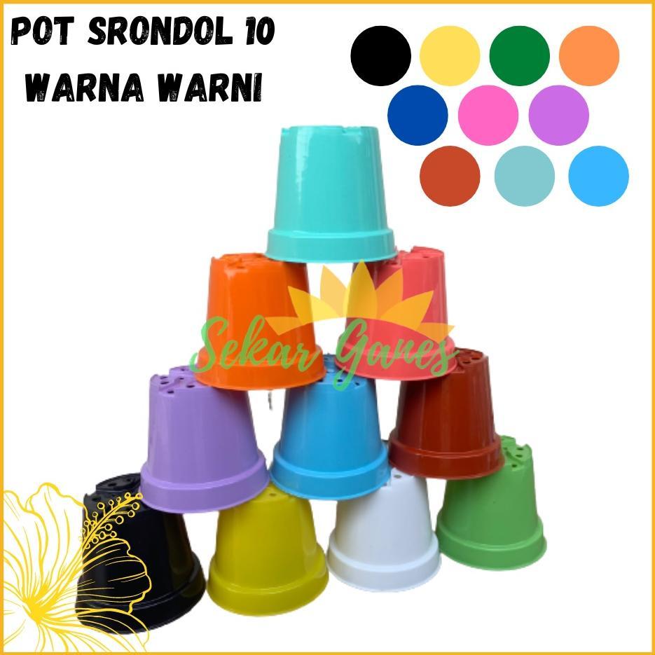 Bisa Cod Ya Kak Paketan Lusinan Pot 10 Hitam Putih Pink Hijau Orange Biru Kuning Warna Warni Isi 12 