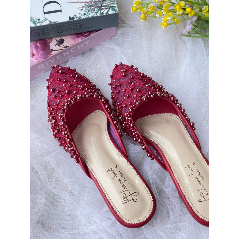 shopsepatu.official  I sepatu wedding 30 warna heels kondangan sandal wisuda lamaran hak datar - 7 c