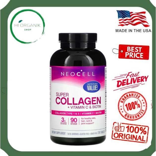 Neocell Super Collagen + Vitamin C & Biotin 270 Tablets Original