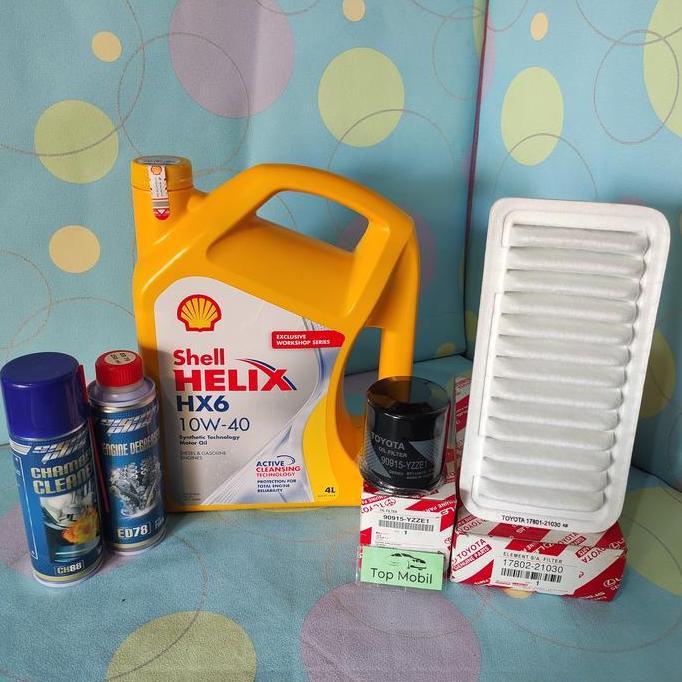 NARA Paket service oli Shell Helix HX6 10W-40 Vios lama Limo (5)