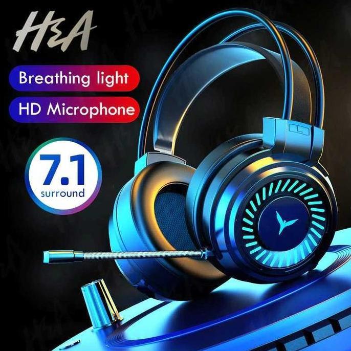 QUANXI Headphone Gaming Virtual Surround 7.1 RGB Mic Model 2 Jack 3.5 mm game gamming headset earpho