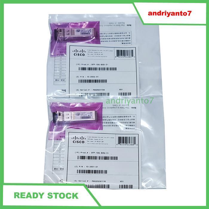 Sfp+ 10G Bidi Cisco 10Km Lc Sfp-10G-Bxu-I= Sfp-10G-Bxd-I= Terlaris Best Quality 100% Original