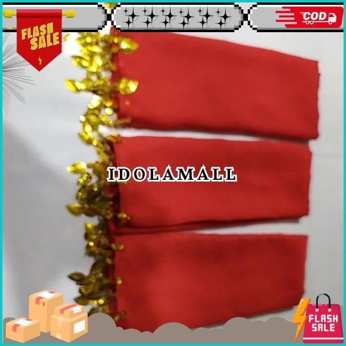 sampur selendang tari remo kerincing warna merah COD