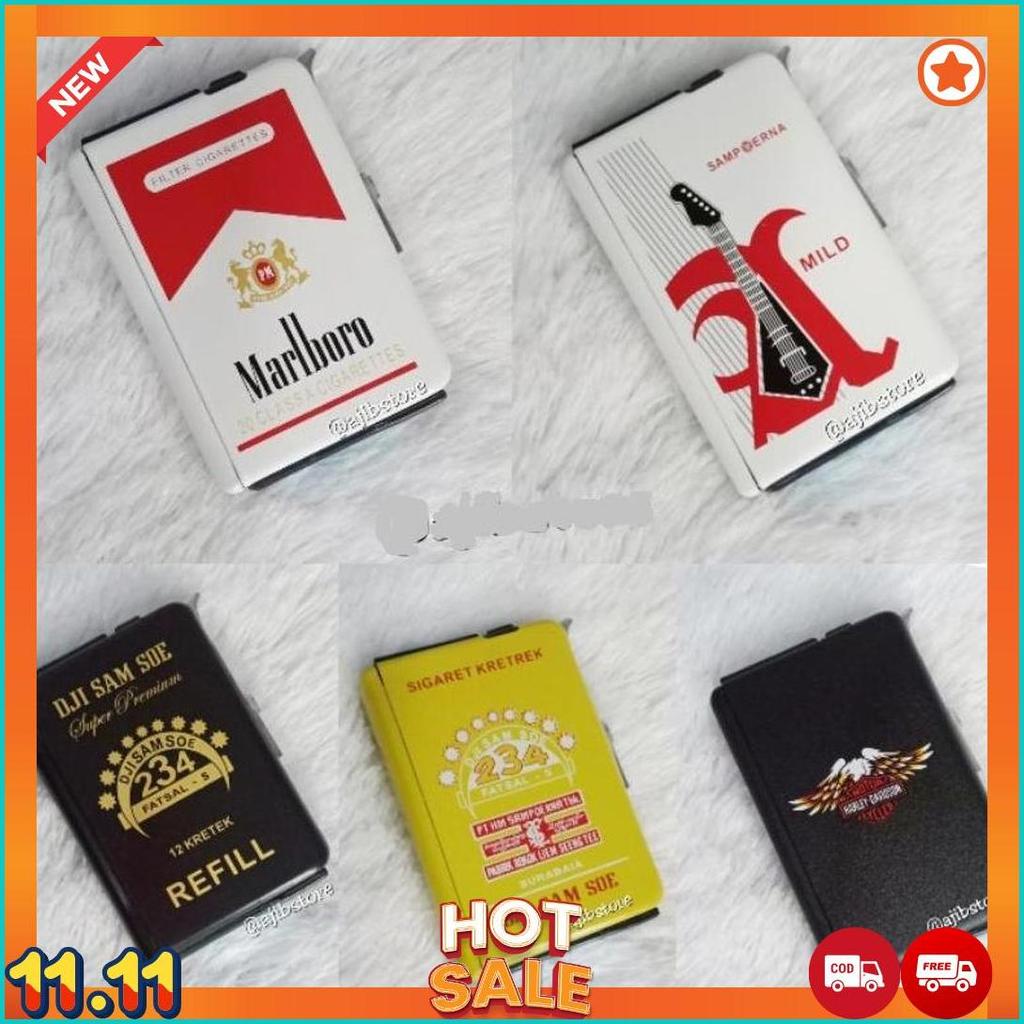 [BISA COD] PROMO TEMPAT PENYIMPANAN ROKOK/TEMPAT ROKOK PLUS KOREK COD