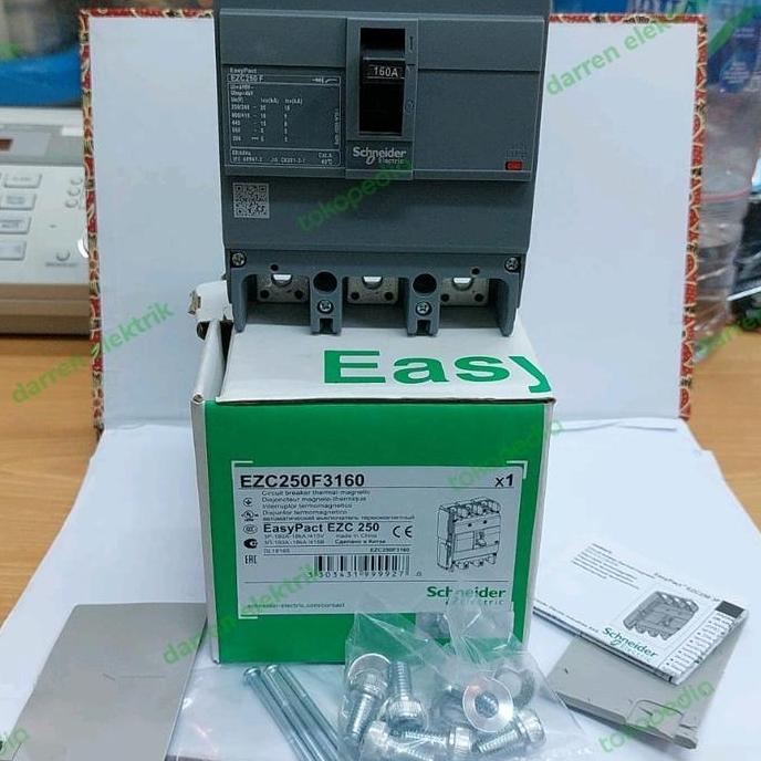 Promo schneider mccb/breaker EZC250F 3p 160amper Diskon