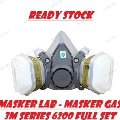 3M Masker Gas Respirator Masker Cat Masker Lab - 6200 3M LUIS