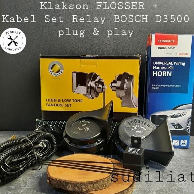 Klakson Flosser Germany Kabel Set Klakson Untuk Mobil Motor