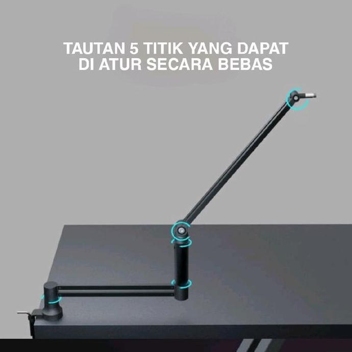 New Logam microphone Stand arm boom adjustable foldable scissor mounting mikrofon kondensor stand mi