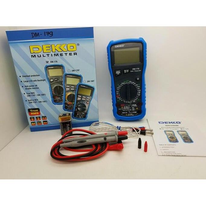 TERBARU - Dekko DM-179 Digital Multimeter Dekko DM179 Multitester Dekko DM179