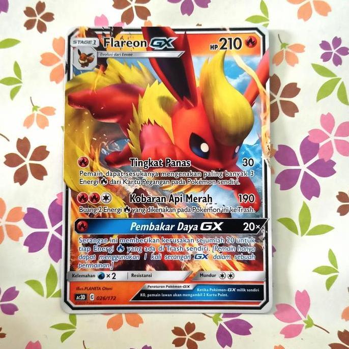flareon GX TD ac3D 026/172 pokemon tcg indonesia PROMO