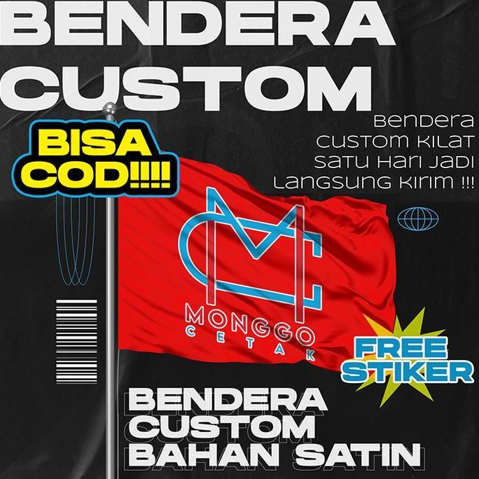 NEW BENDERA CUSTOM SATIN | SATIN FLAG | BAHAN SATIN KAIN ORI