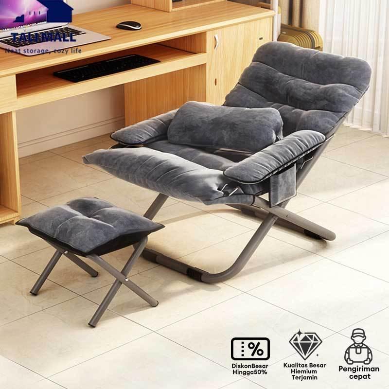 Kursi Malas Tempat Tidur Lipat Kursi Lipat Dengan Pijakan Kaki Kursi Santai Malas Portable Kursi San