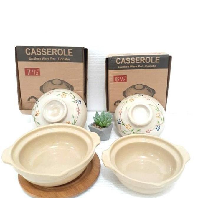 New- Mangkok Sapo Casserole Ceper Bahan Keramik Yoshikawa