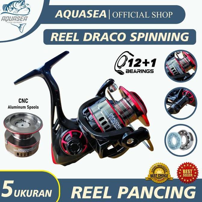 Omagoedang - AQUASEA Reel Pancing Draco Metal Aluminium Katrol Laut