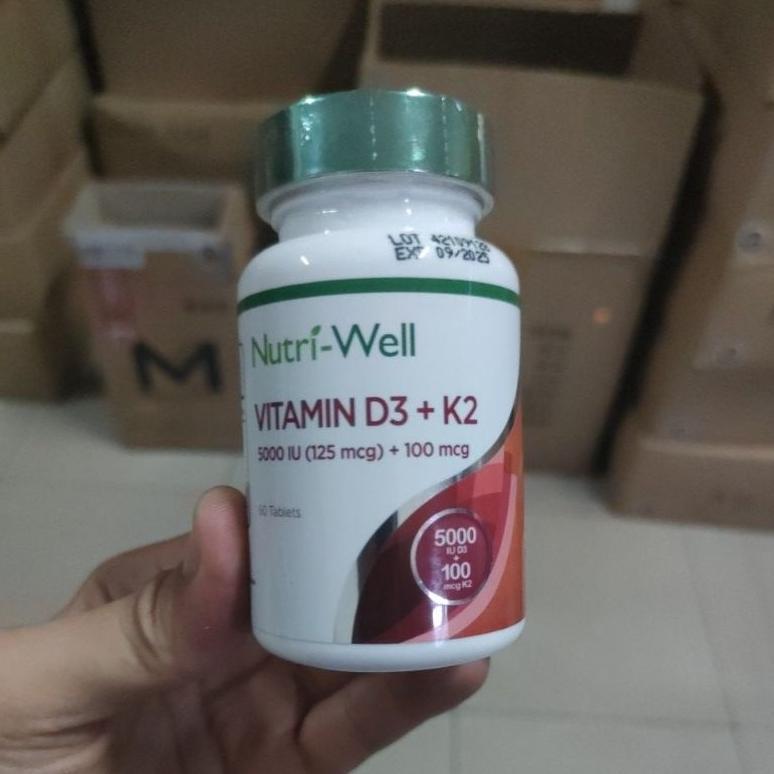 Nutriwell Vitamin D3 5000 Iu + K2 100 Mcg - 60 Tablet Original