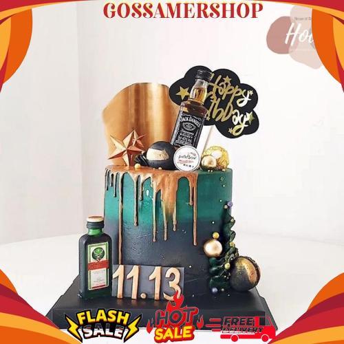 Produk Baru Topper Miniatur Botol Bir Whiskey Heineken Vodka Roko Untuk Hiasan Kue Dekorasi Meja Bee