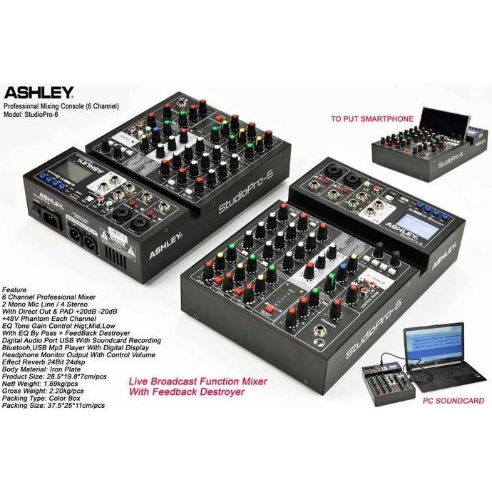 mixer ashley studio pro 6 studiopro6 studio pro6 original